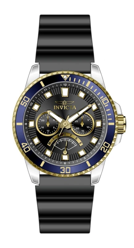 Invicta Pro Diver 46920 Men's Watch - Waterproof - Analogue - Quartz Movement - Stainless Steel with Black dial - 45mm