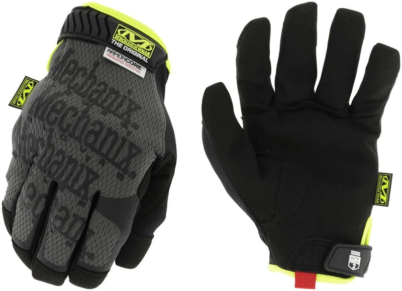 Mechanix Wear Needlestick Original Cut-Resistant Gloves, ArmorCore Puncture Protection, Medical Waste, Recycling & Sharp Object Safety Gloves - Black/Grey, (Large)