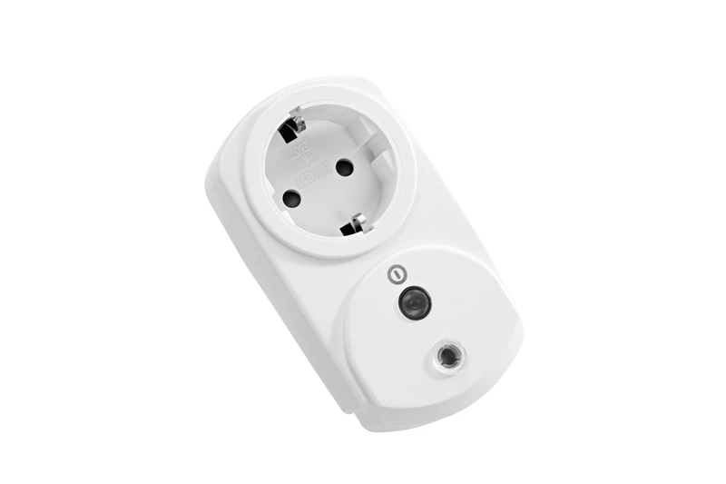 Original Roto Radio Socket | Interference-Resistant Radio Frequency and Long Range | Switching Capacity Max. 2300 W or 10 A | Timed On/Off Switching | White - Image 1