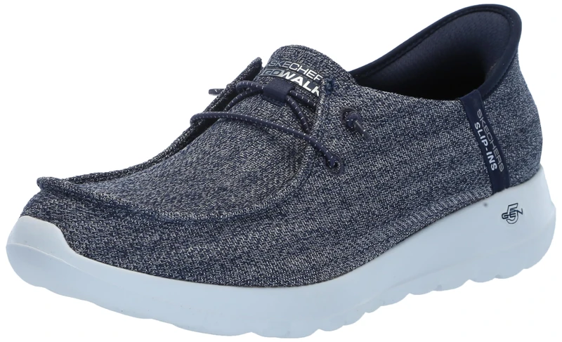 Skechers Women's Slip-ins Go Walk Joy Moc Toe Casual Shoe Sneaker, Navy, 3.5 UK