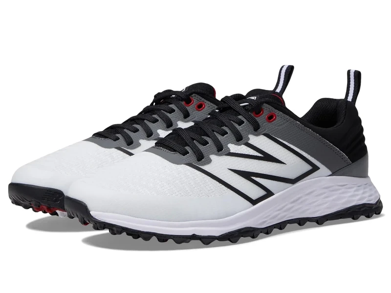 New Balance Men's Fresh Foam Contend V2 Golf Shoe, White/Black, 10