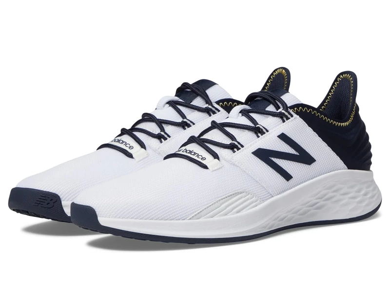 New Balance Men's Fresh Foam Roav Golf Shoe, White Navy, 8.5 UK