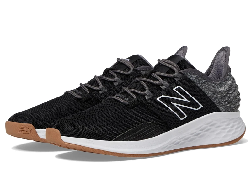 New Balance Women's Fresh Foam ROAV V1 Running Shoe, Black/Gum, 7.5