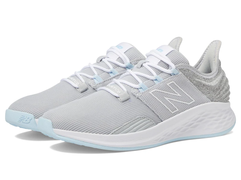 New Balance Women's Fresh Foam ROAV V1 Running Shoe, Grey/Blue, 4 UK