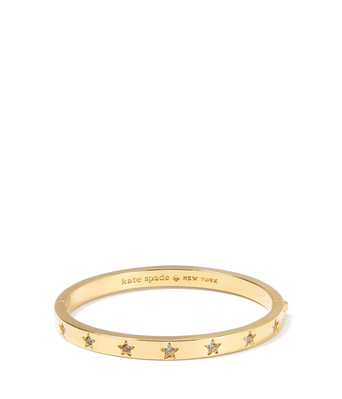 Kate Spade New York Set In Stone Star Hinged Bangle (Clear/Gold.) - Image 1