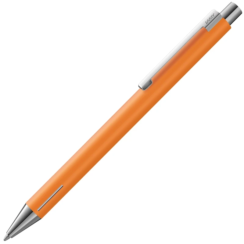 Lamy econ apricot matt ballpoint pen - functional ballpoint pen with stainless steel body - curved clip & innovative grip zone - incl. large capacity refill M 16 in line width M in black