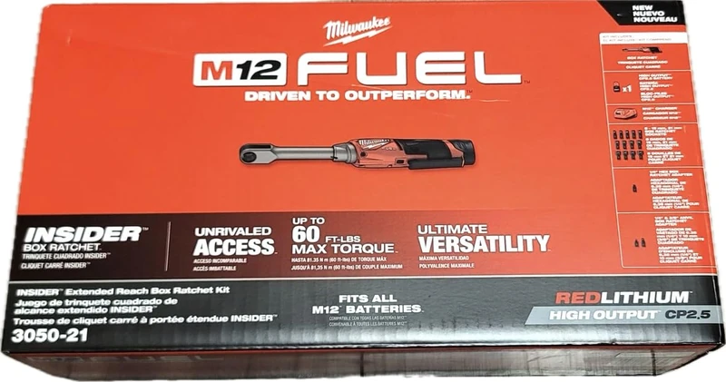 Milwaukee 3050-21 M12 Fuel™ Insider™ Extended Reach Box Ratchet