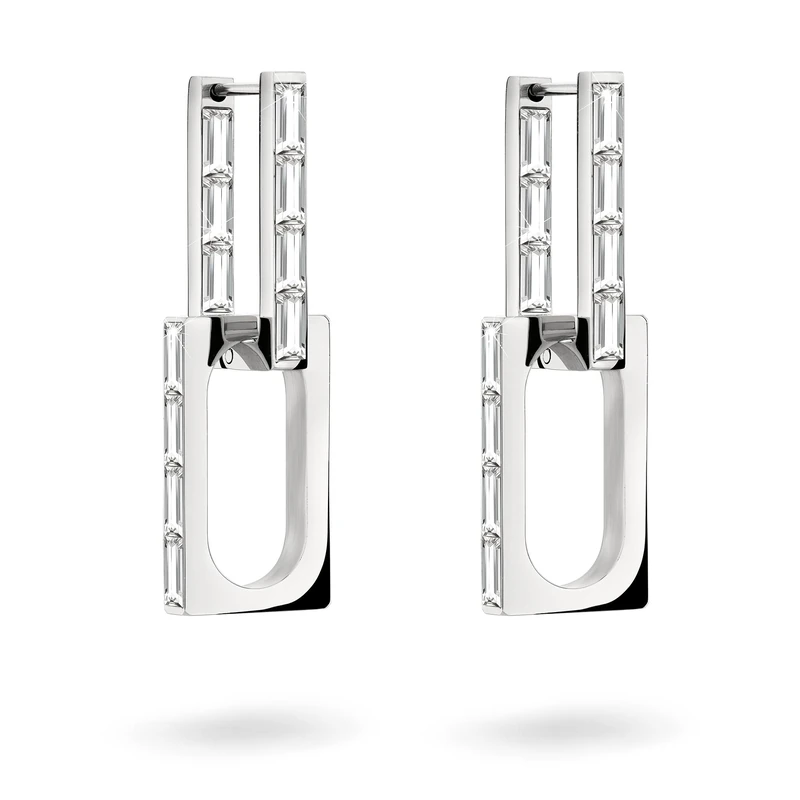Liebeskind Berlin Earring LJ-1374, 3,8 cm, Stainless steel, Cubic Zirconia