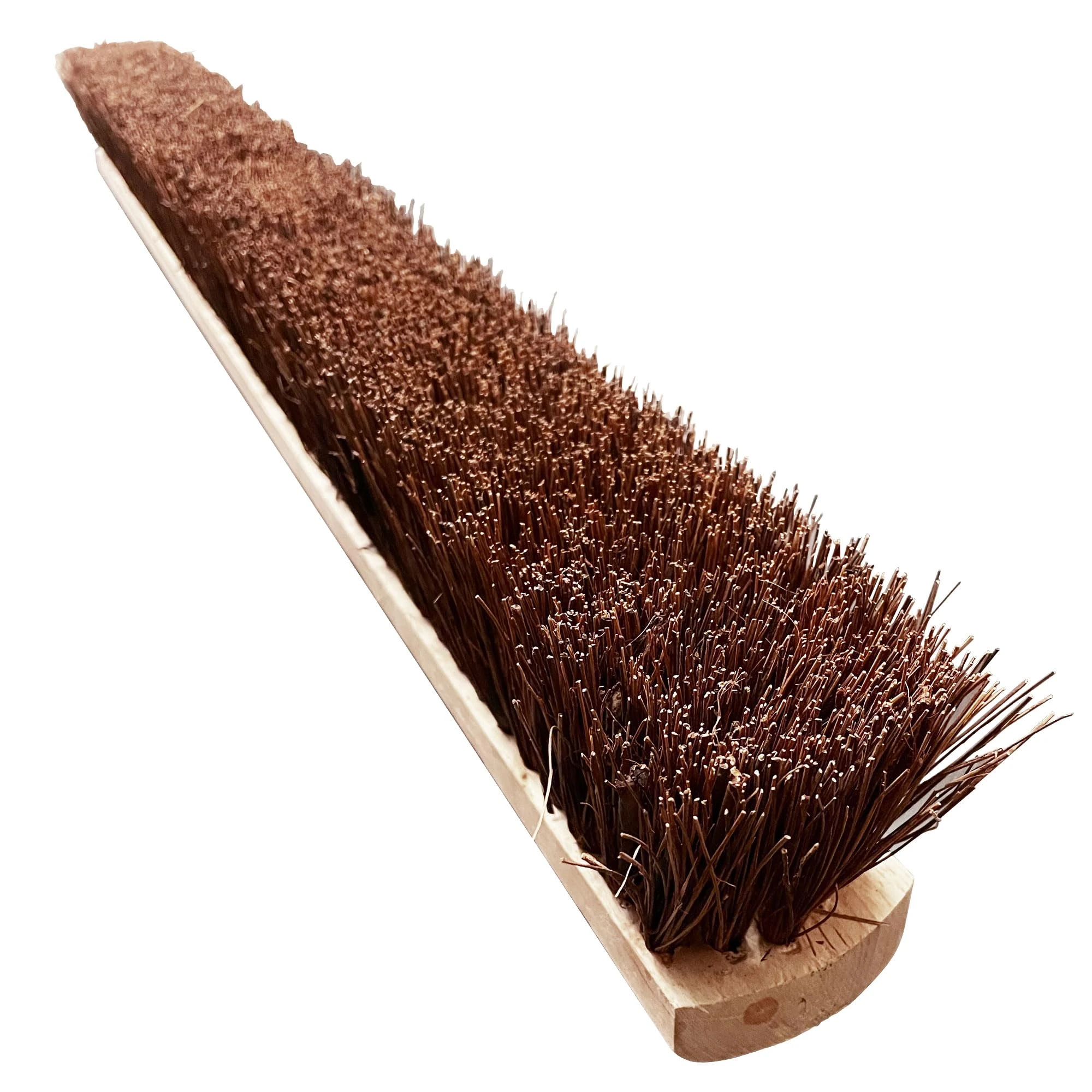 36” Stiff Broom Outdoor Yard Brush Head with Natural Bassine Hard Bristle Brush Heavy Duty Yard Outdoor Garden Sweeping Broom