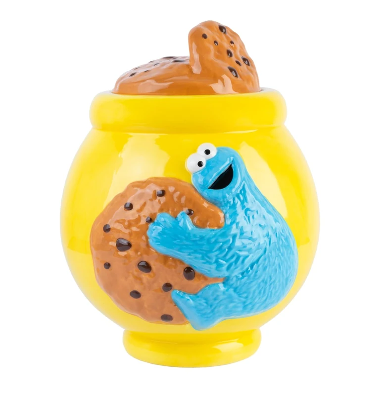 Grupo Erik Biscuit Jar - Sesame Street | Cookie Jar, Sweet Jars, Airtight Food Storage Container, Kitchen Decor | Cookie Monster Gifts For Adults, Sesame Street Toys