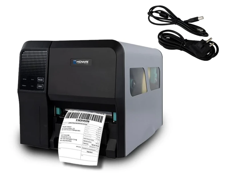 HDWR Professional Industrial Label Printer with LAN, Thermal or Thermal-transfer Printing Methods, Perfect for Business, Printing barcodes, QR codes and more, OPrint-IA200N