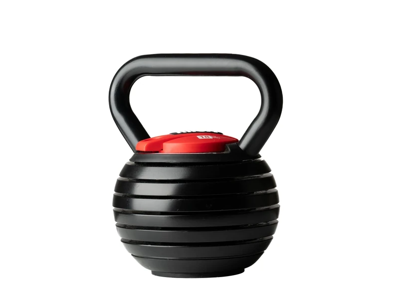 Nilox Adjustable Steel Kettlebell, Adjustable Weight from 2 to 18 kg, Firm Grip, Corrosion Resistant Steel Plates, Gym Tool for Strength and Cardio Training
