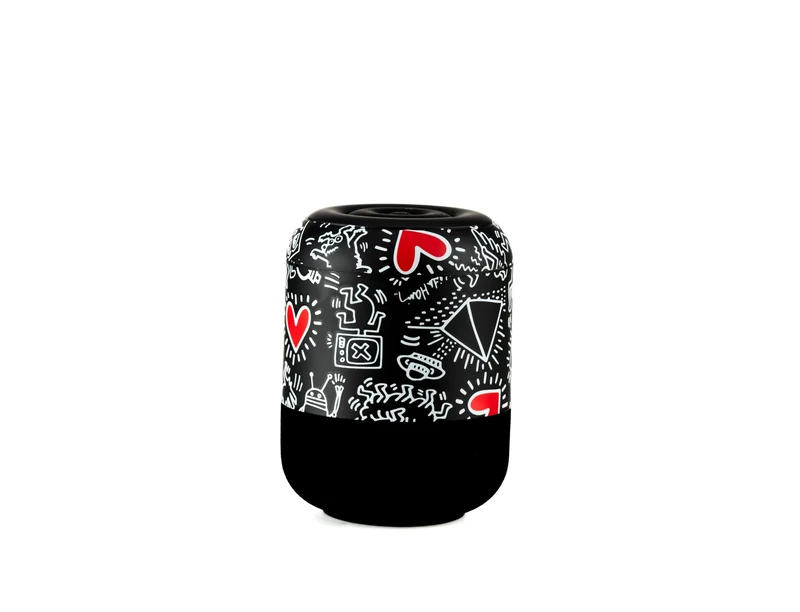 Celly x Keith Haring Bluetooth Speaker, Powerful 5W Self-supporting Bluetooth Stereo Speaker with Iconic Pattern, Portable Bluetooth Speaker with WiFi Connection - Image 1