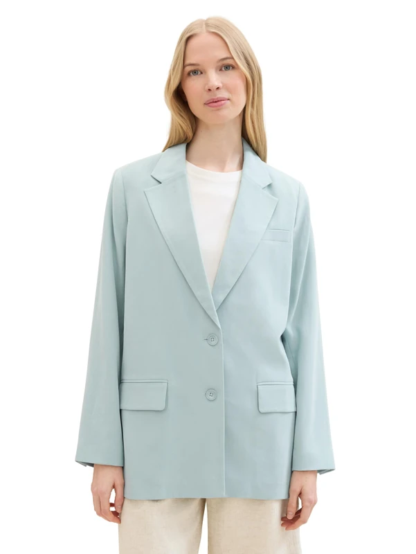 TOM TAILOR Women's Blazer, 30463 - Dusty Mint Blue, 16