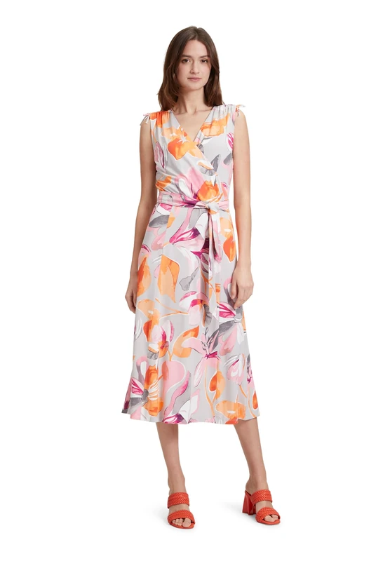 Betty Barclay Women's 1568/2573 Dress, Gray, 18