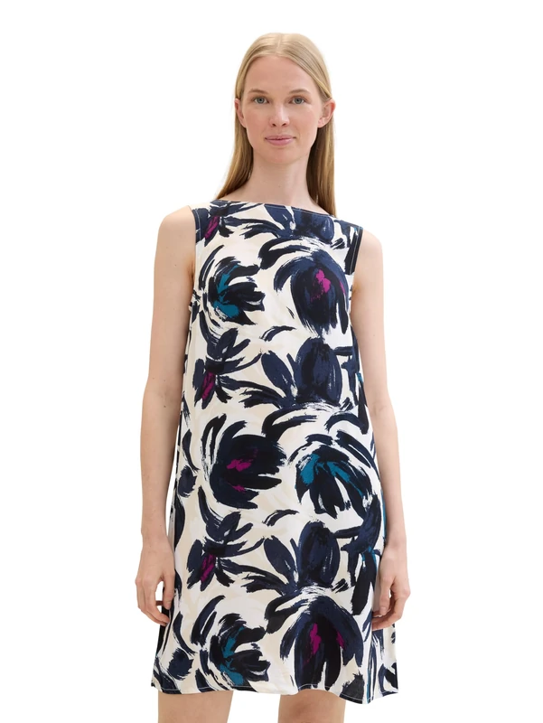 TOM TAILOR Women's Dress, 35285 - Dark Blue Floral Design, 6 - Image 1