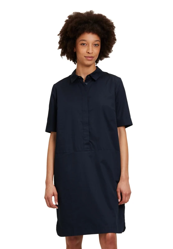 Betty Barclay Women's Button Down Shirt Blouse Dress, darkblue, 16