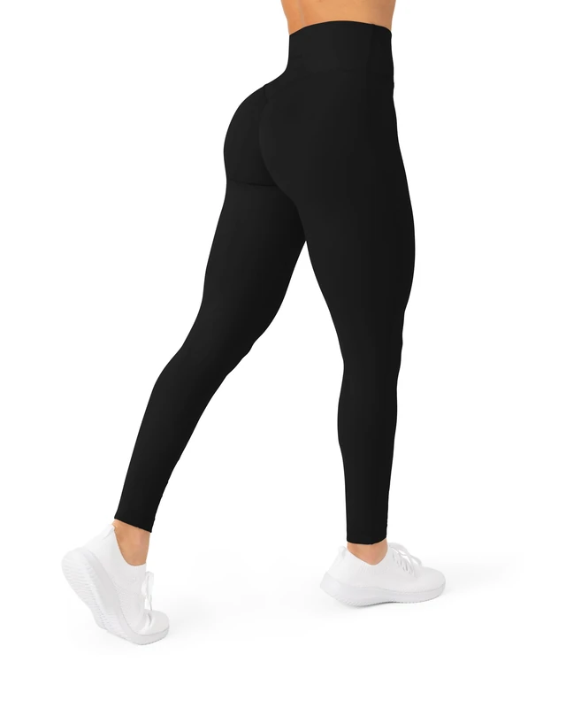 PAVOI Active Buttery Soft Workout Leggings for Women - High Waisted No Front Seam Gym Leggings Yoga Pants - FlexFlow, Black, S