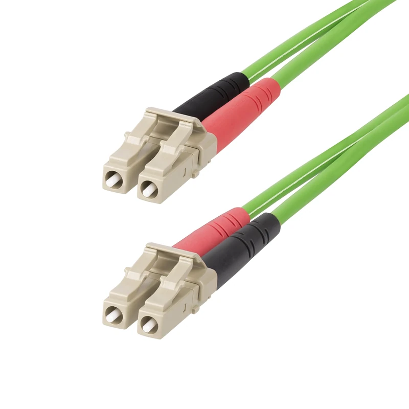 StarTech.com 25m (82ft) LC to LC (UPC) OM5 Multimode Fiber Cable, 50/125µm Duplex LOMMF Zipcord, VCSEL, 40G/100G, Bend Insensitive, Low Insertion Loss, LSZH Fiber Patch Cord (LCLCL-25M-OM5-FIBER)