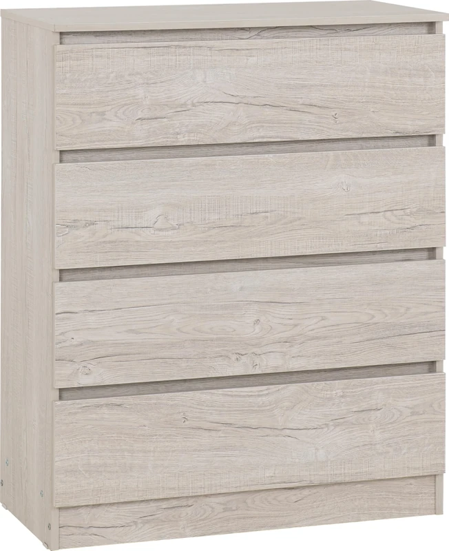 Seconique Malvern 4 Drawer Chest in Urban Snow