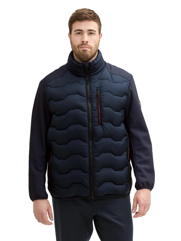 TOM TAILOR Men's 1042197 Jacket, 10668-Sky Captain Blue, XXL