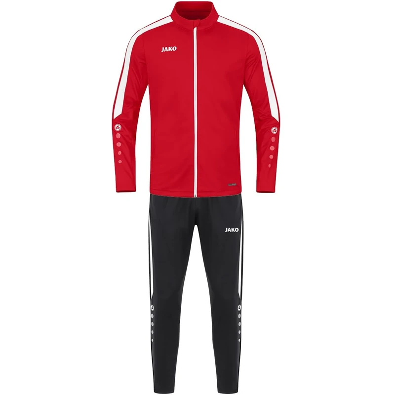 JAKO Women's Trainingsanzug Polyester Power Tracksuit, red, 40