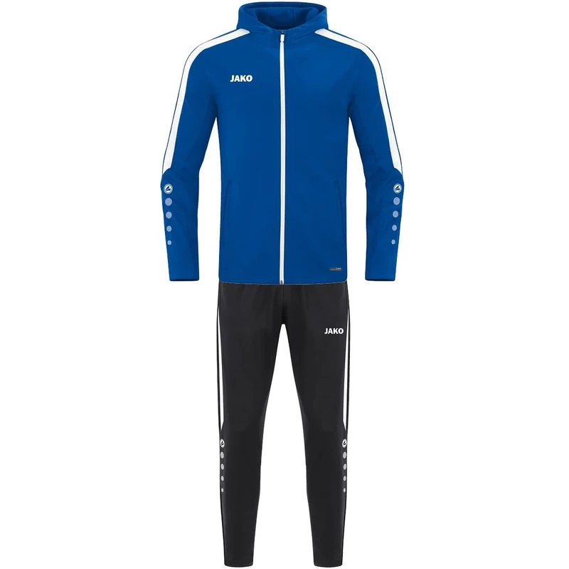 JAKO Men's Polyester Power Tracksuit with Hood, Royal, S