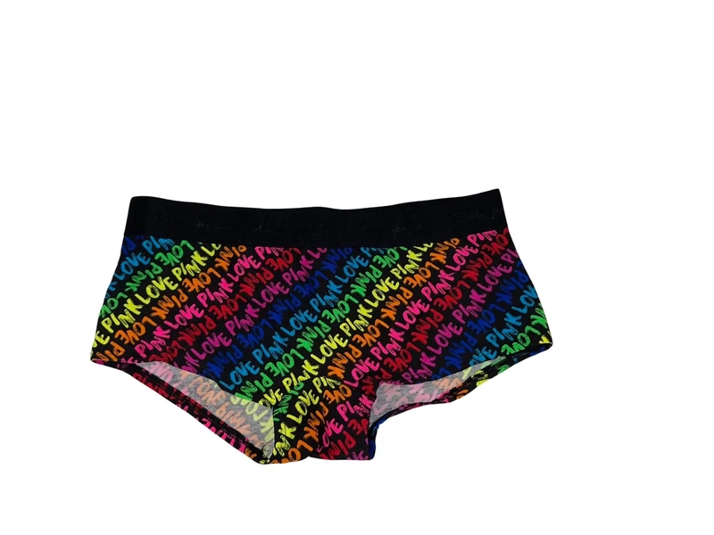 Victoria's Secret Pink Boyshort Boxer/Shortie Underwear/Panty Multicolor/Black New, Multicolor/Black, S