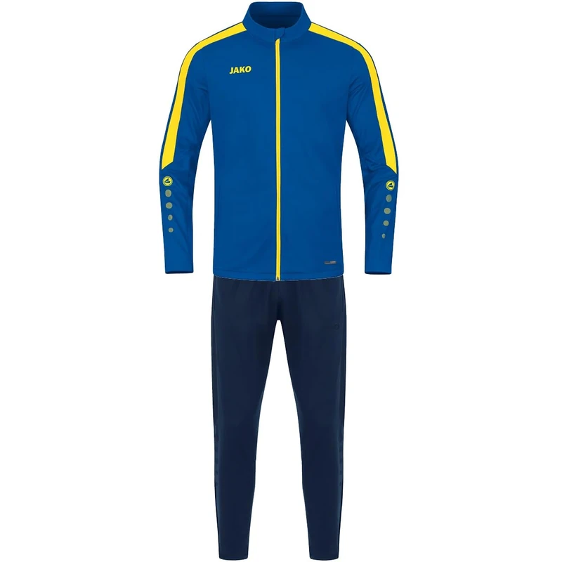 JAKO Trainingsanzug Polyester Power Tracksuit, Royal/Citro, XL
