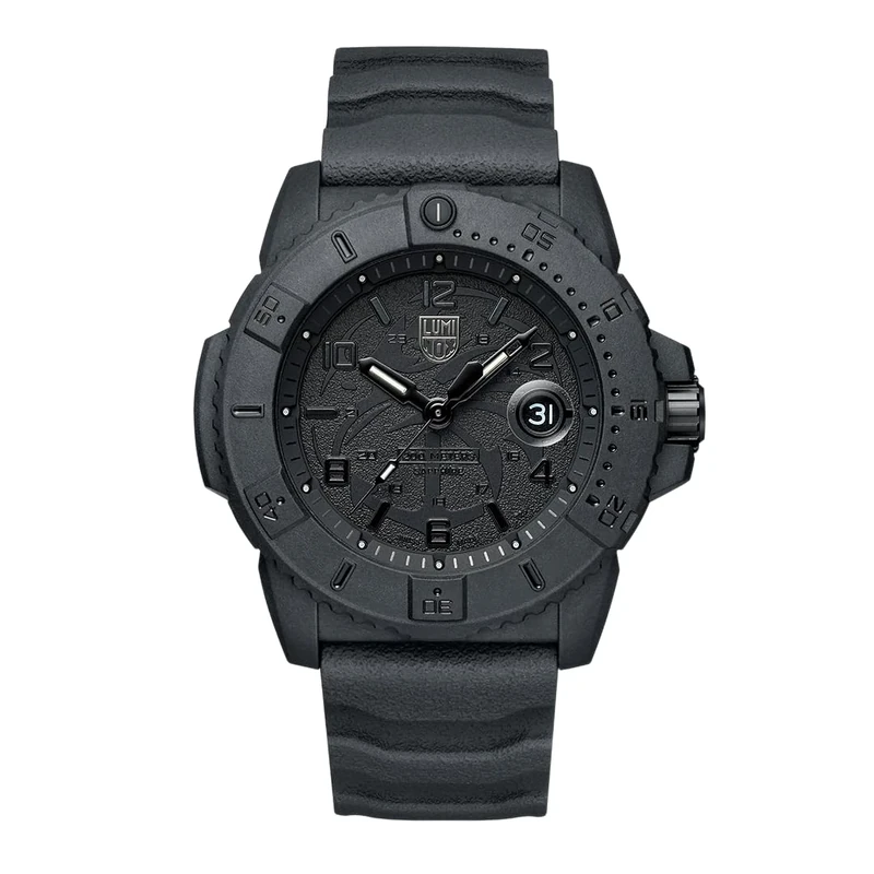 Luminox XS.3601.BO.NSF Men's Analogue Swiss Quartz Movement Watch with Plastic Strap, Black, Sea