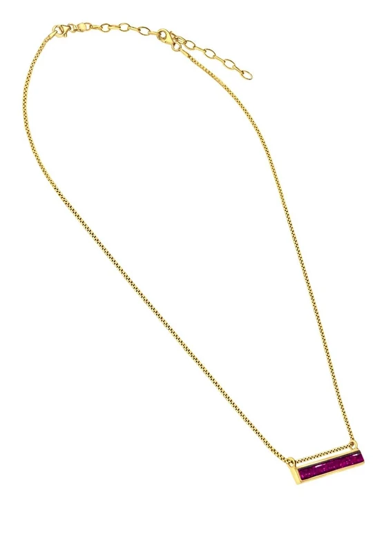 Ellen Kvam Bar-box necklace Pink