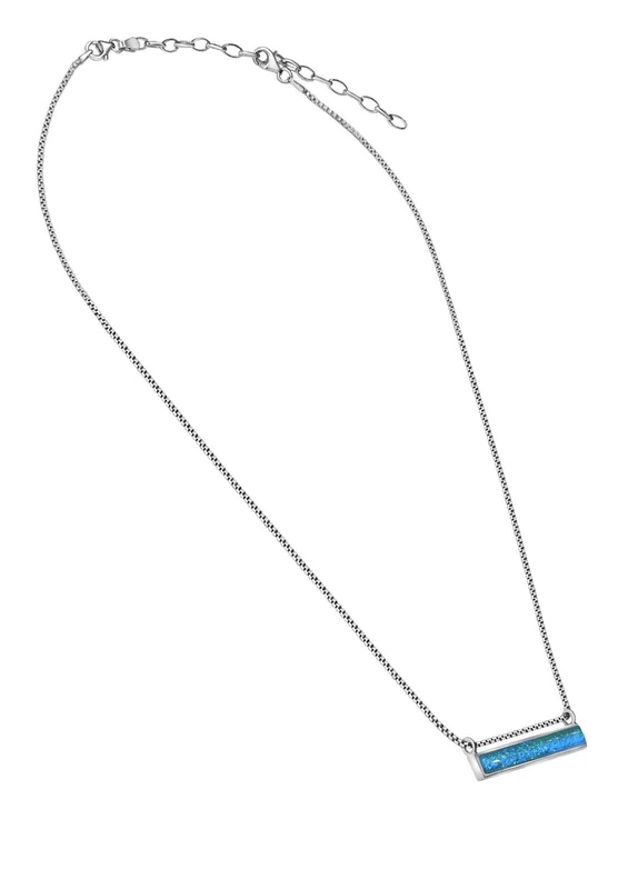 Ellen Kvam Jewelry Bar-box necklace Blue