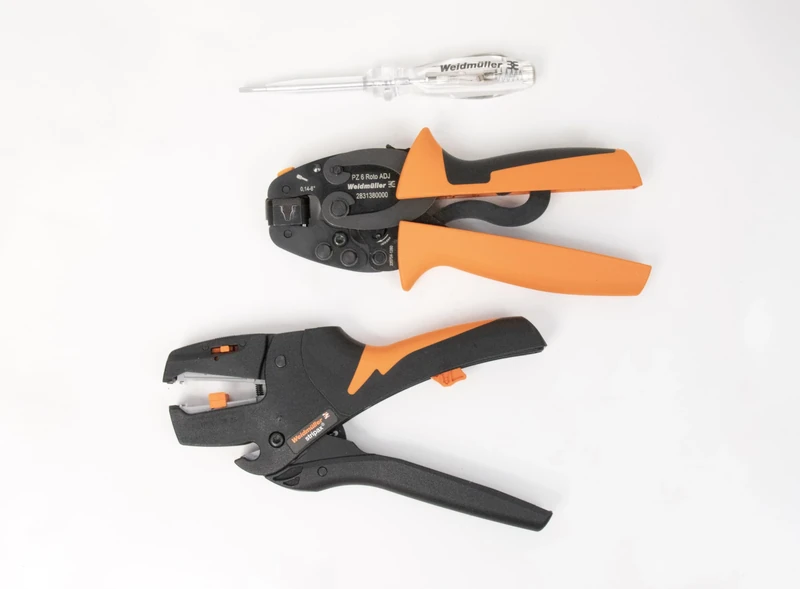 Weidmüller Cable Processing Set 3 Pieces (Consisting of Crimping Pliers, Stripping Pliers and Cutting Tool, in L-BOXX, Tool Set) 490136