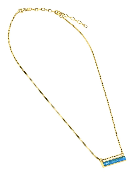 Ellen Kvam Bar-box necklace Blue