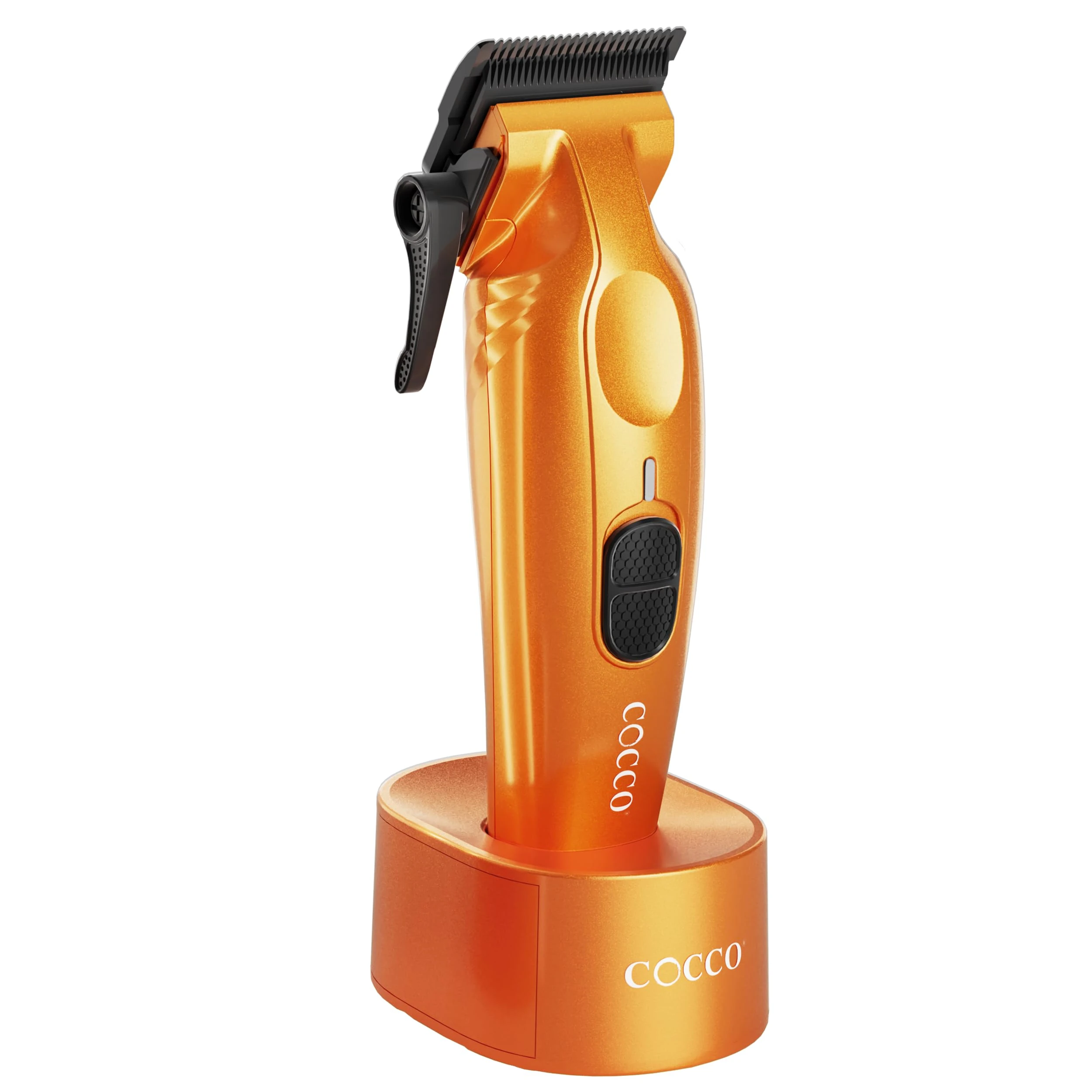 Cocco® Hyper Veloce Pro Clipper Collection: Precision Clippers for Professionals - Digital Gap™ Graphene Blade, High-Torque DC Motor, All-Metal, Cordless (Exclusively in Orange)