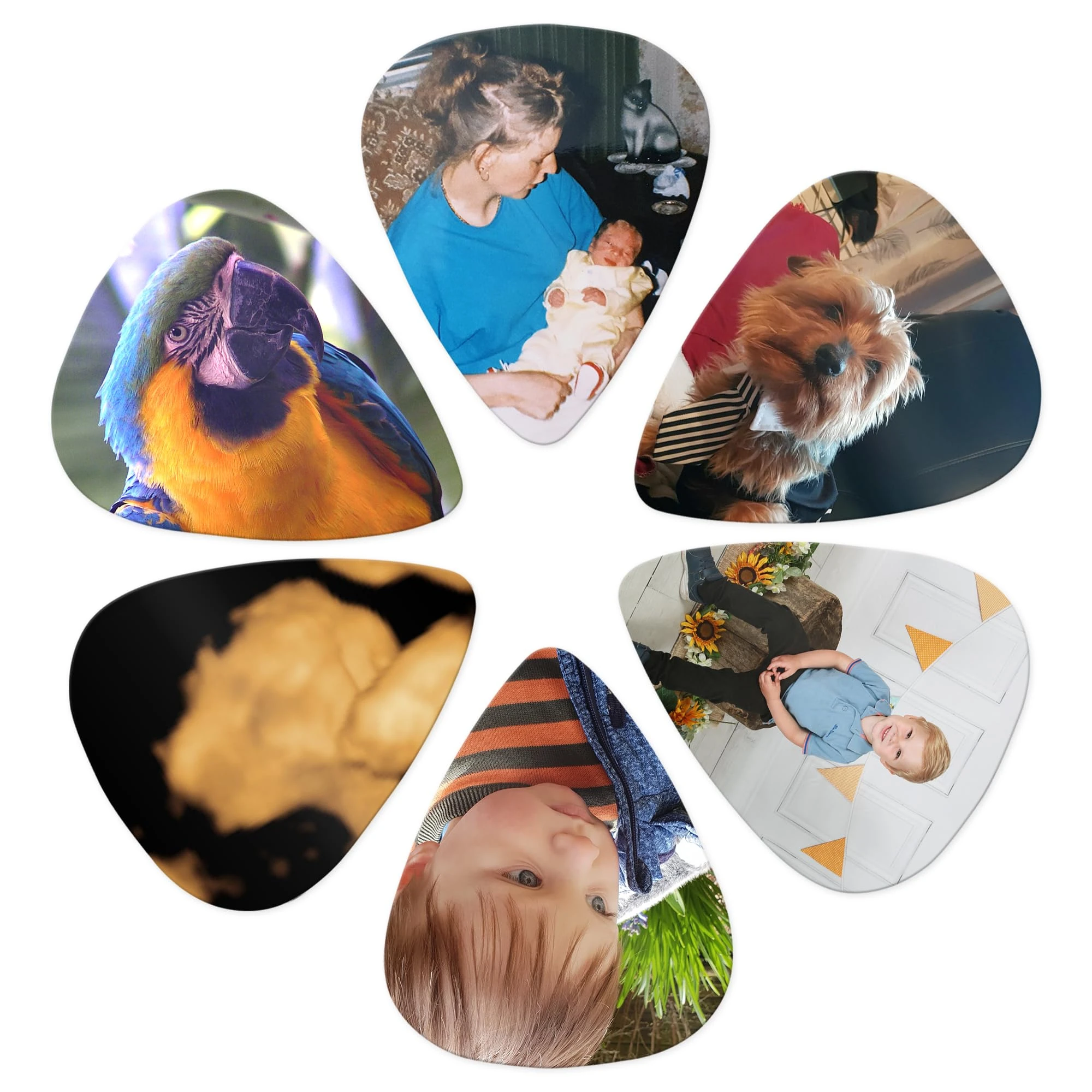 Personalised Guitar Pick With Your Photo or Picture - Gloss, Double Sided Print, Metal 1mm, Guitar Plectrum Customised With Your Image or Logo