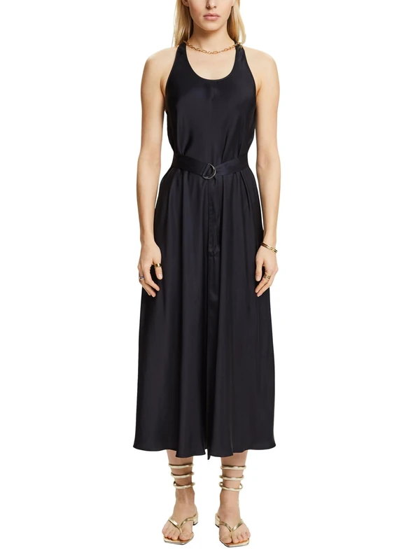 ESPRIT Women's 044EE1E321 Dress, Schwarz, 6