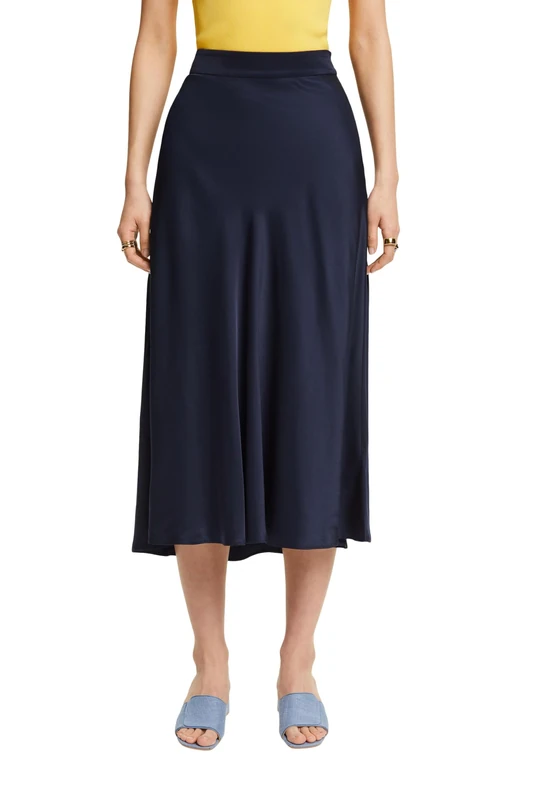 ESPRIT Women's 044ee1d333 Skirt, 400/Navy, 10