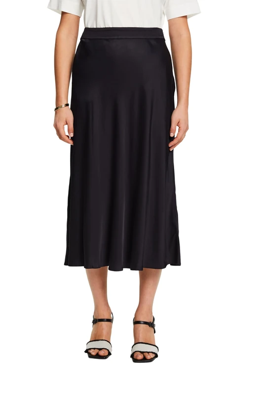 ESPRIT Women's 044ee1d333 Skirt, Black, UK 4