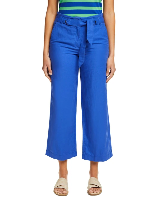 ESPRIT Women's 044ee1b307 Pants, Blue, 32W x 26L