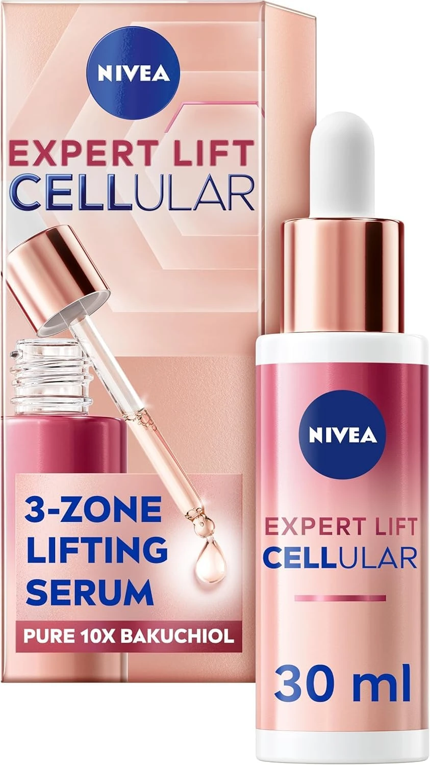 NIVEA Cellular Expert Bakuchiol Lifting Serum (30ml), Face Serum with Pure 10x Bakuchiol, Visibly Reduces Wrinkles, Lifts Contours and Tightens Skin