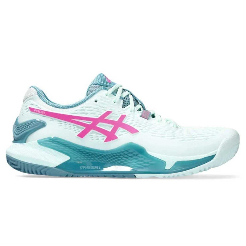 ASICS 1042A245-400 Gel-Resolution 9 Padel Women Soothing SEA/HOT Pink UK 4