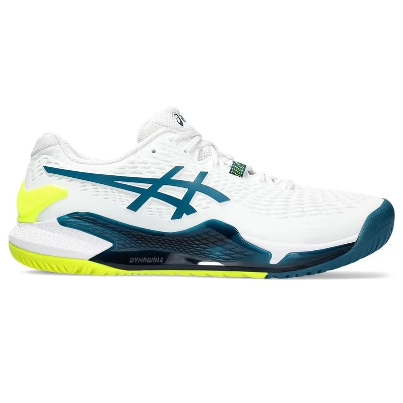 ASICS 1041A330-101 Gel-Resolution 9 Men White/RESTFUL Teal UK 5