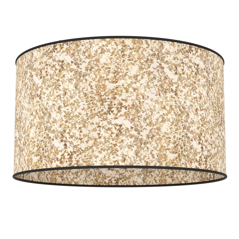 EGLO Butterburn Ceiling Light, Sustainable Ceiling Light, Living Room Lamp Made of Textile with Dried Birch Leaves, Hallway Lamp with E27 Socket, Diameter 38 cm