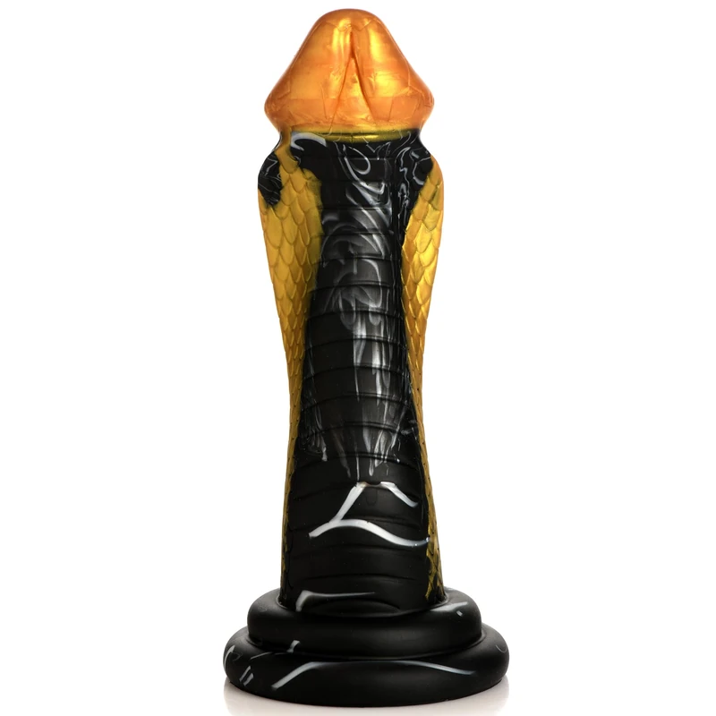 CREATURE COCKS Golden Mamba Dildo for Men, Women & Couples. Firm and Flexible, Strong Suction Base, Fantasy Dildo, Unique Texture. Premium Phthalate-Free & Body-Safe Silicone. 1 Piece, Yellow