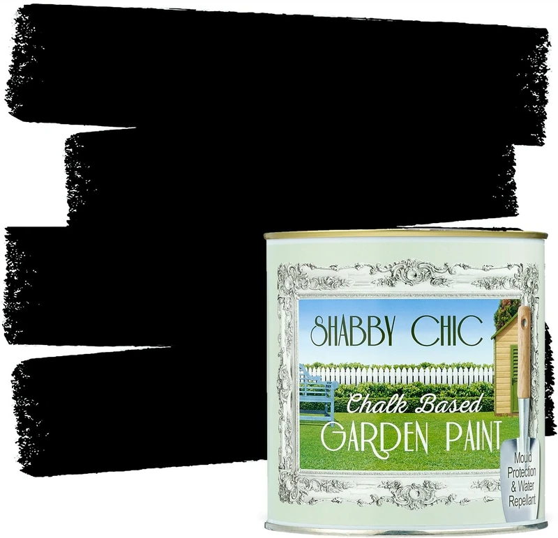 Shabby Chic Chalk Based Garden Paint 250ml (Post Black)