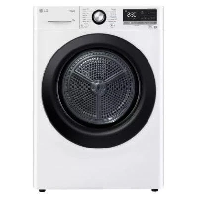 LG FDV309WN 9kg Heat Pump Tumble Dryer with Dual Inverter Heat Pump, DUAL Dry, Auto Cleaning Condenser in White