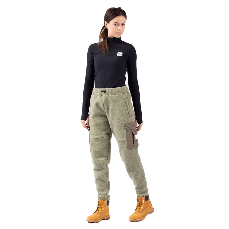 Eivy Women's Cargo Sherpa Pants Trousers, Faded Oak, XL - Image 1