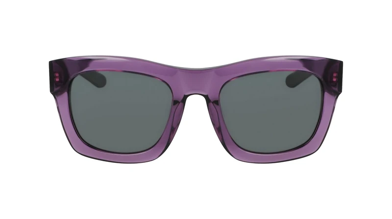 DRAGON Women's Dr. Waverly Ll Sunglasses, Shiny Dusty Grape with Lumalens Smoke Polarized Lens, One Size