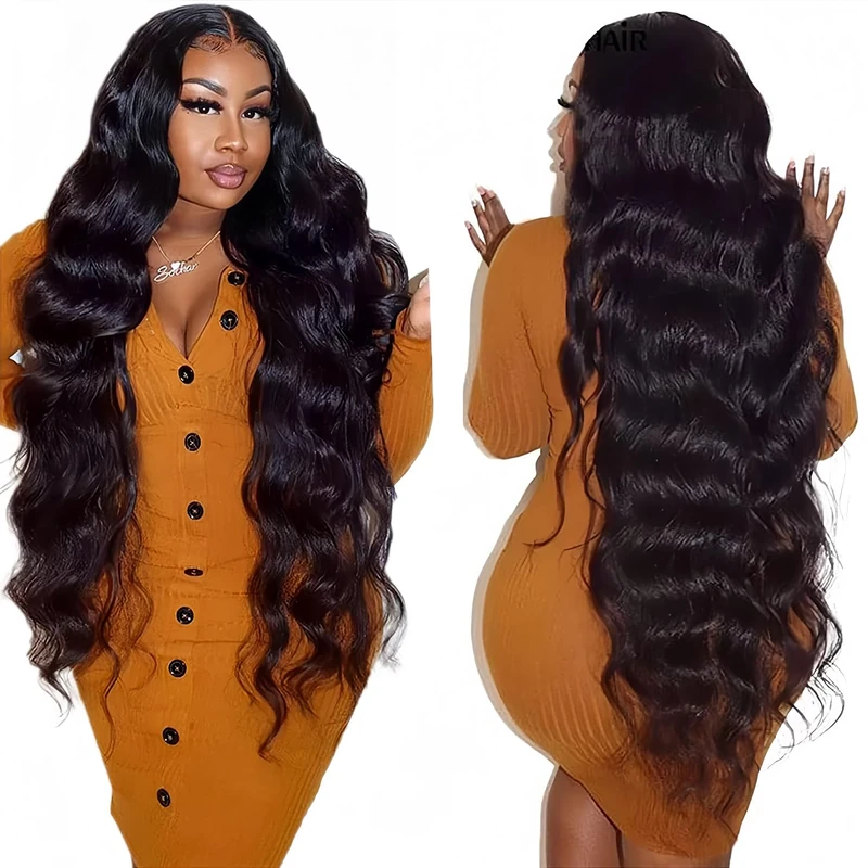 Smilulu 30 inch 13x4 Lace Front Wigs Human Hair Body Wave Lace Front Wigs Human Hair Pre Plucked 13x4 Hd Lace Frontal Wigs Human Hair Hd Lace Front Wigs for Black Women Human Hair 180% Density - Image 1